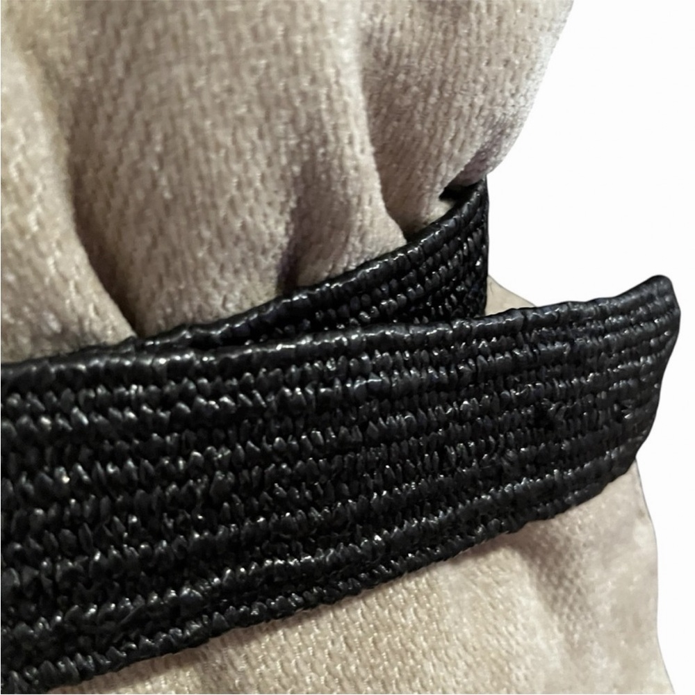 Elegant Black Woven stretch wicker Belt size 1X - Picture 14 of 14